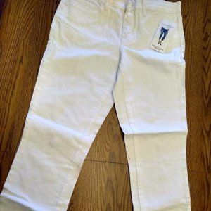 Jessica Simpson Rolled Crop Skinny Jeans White Sz6